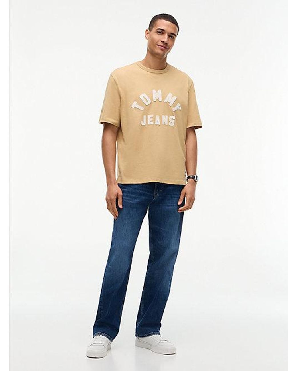 Tommy Hilfiger Blue Tommy Jeans Classic Logo Oversized Jersey T-Shirt for men