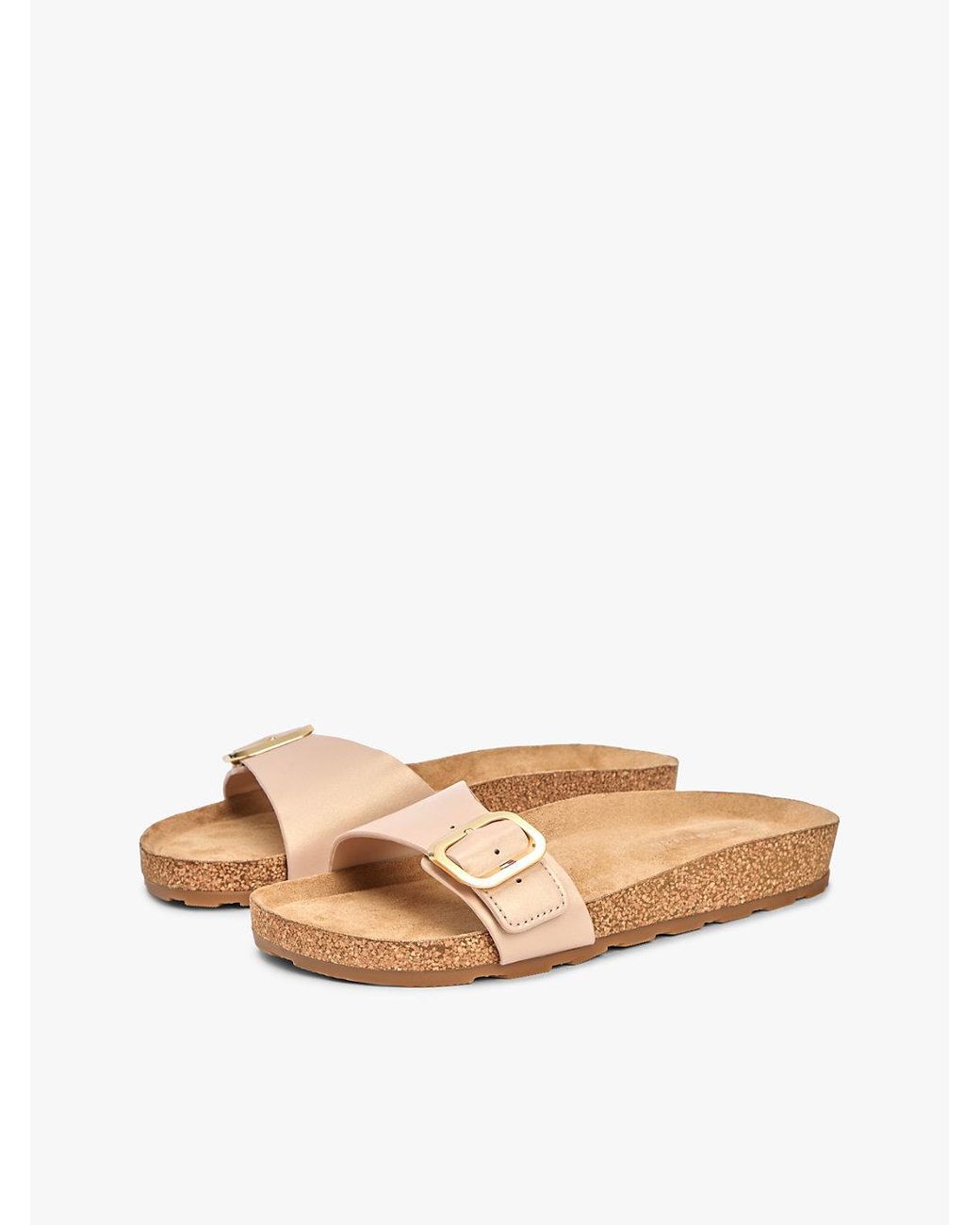 Tommy Hilfiger White Cork Footbed Slip-On Sandals