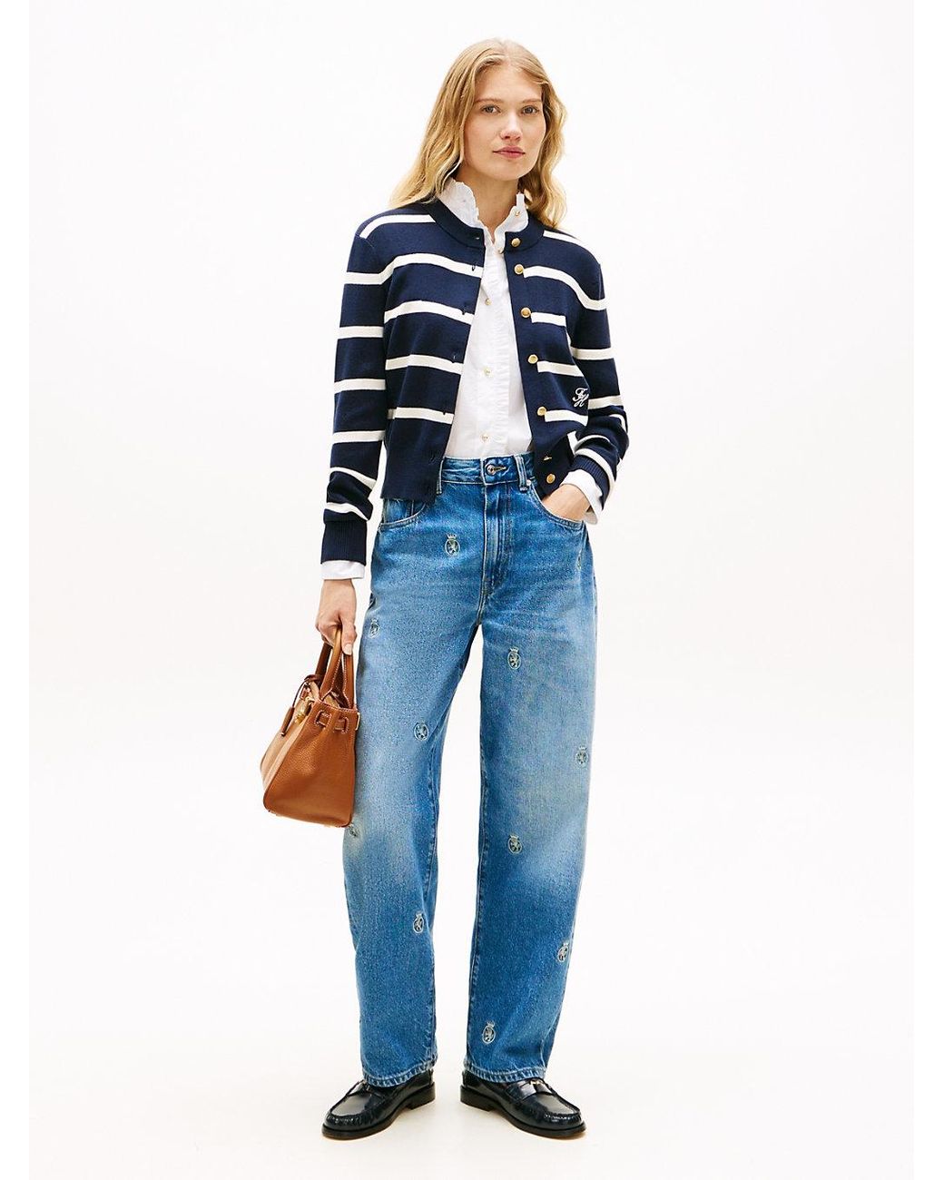 Tommy Hilfiger Blue Premium Knit-Tone Button Cardigan