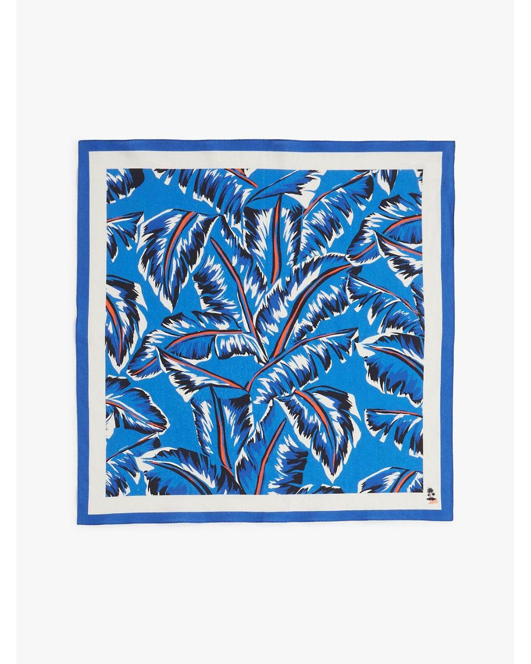 Tommy Hilfiger Blue Tropical Print Square Scarf for men