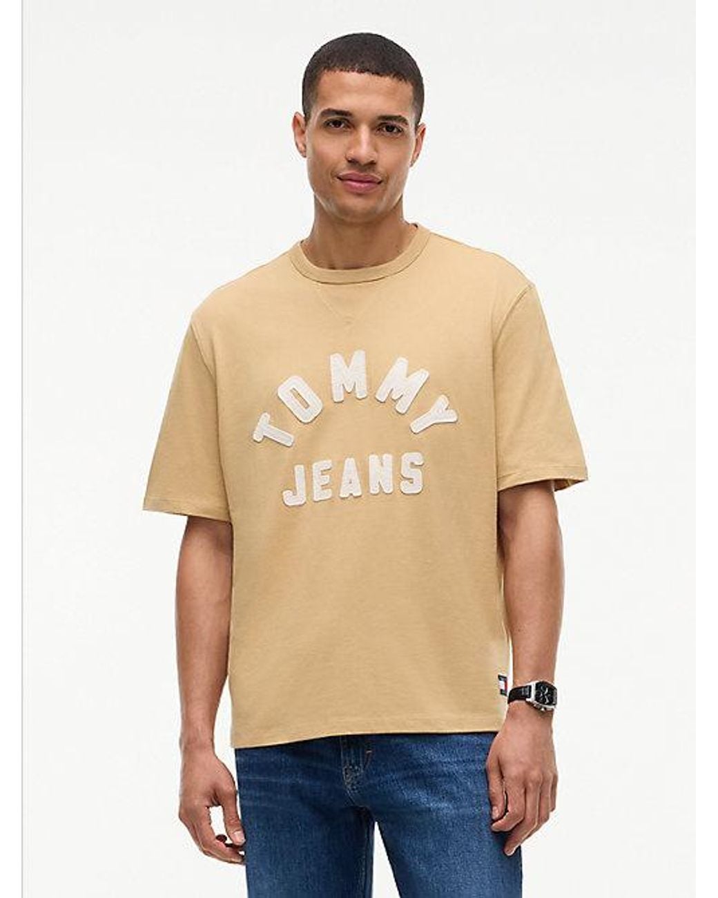 Tommy Hilfiger Blue Tommy Jeans Classic Logo Oversized Jersey T-Shirt for men
