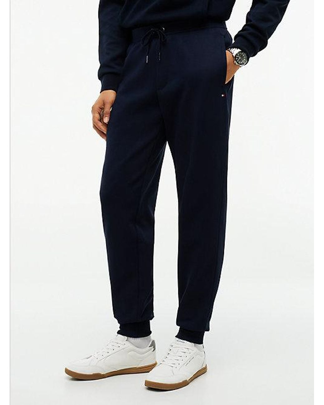 Tommy Hilfiger Blue Intechno Knit Cuffed Joggers for men