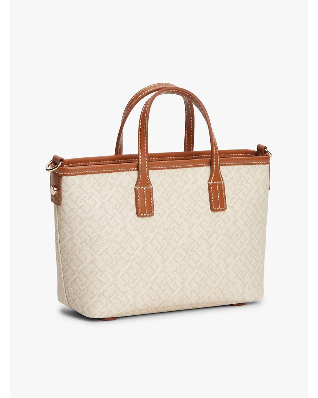 Tommy Hilfiger Natural Th Monoplay Crossbody Tote Bag