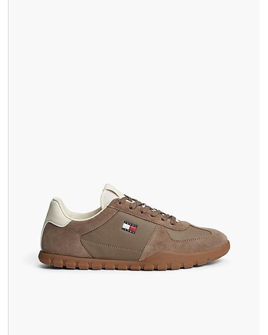 Tommy Hilfiger Brown Tommy Jeans Leather Cleat Low Profile Trainers for men