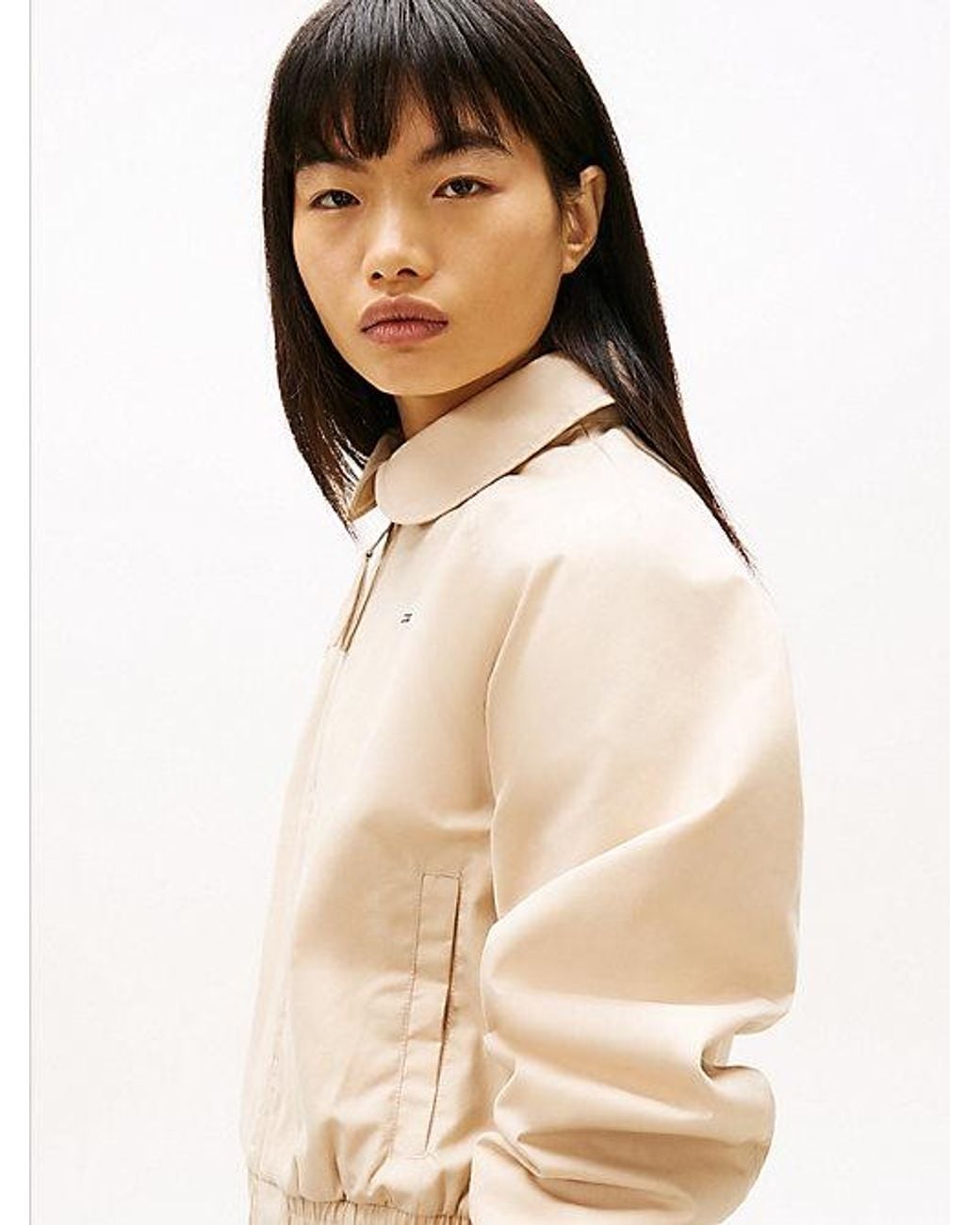 Tommy Hilfiger White Tommy Badge Water Repellent Twill Jacket