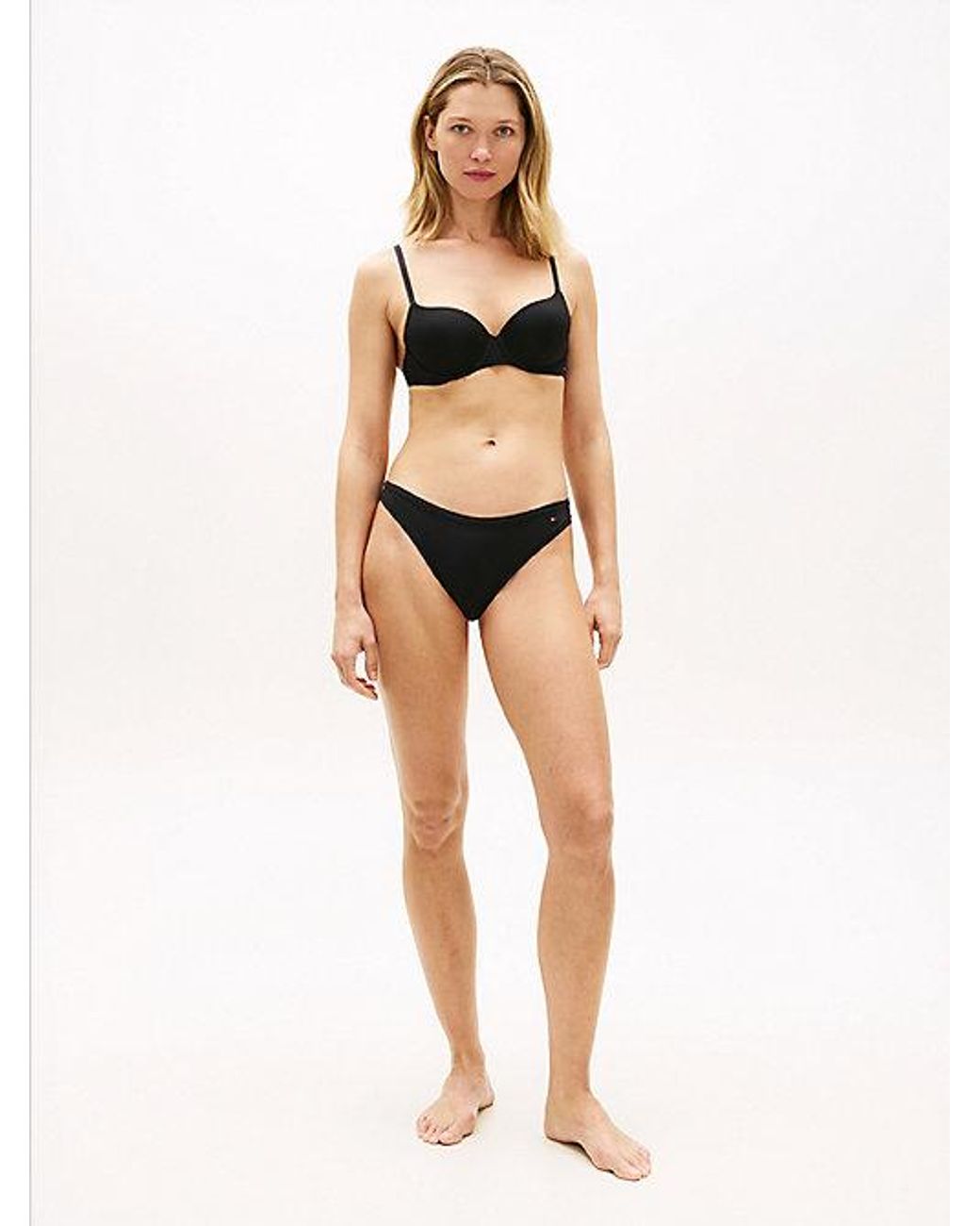 Tommy Hilfiger Black Essential Tonal Logo Microfibre Push-Up Bra
