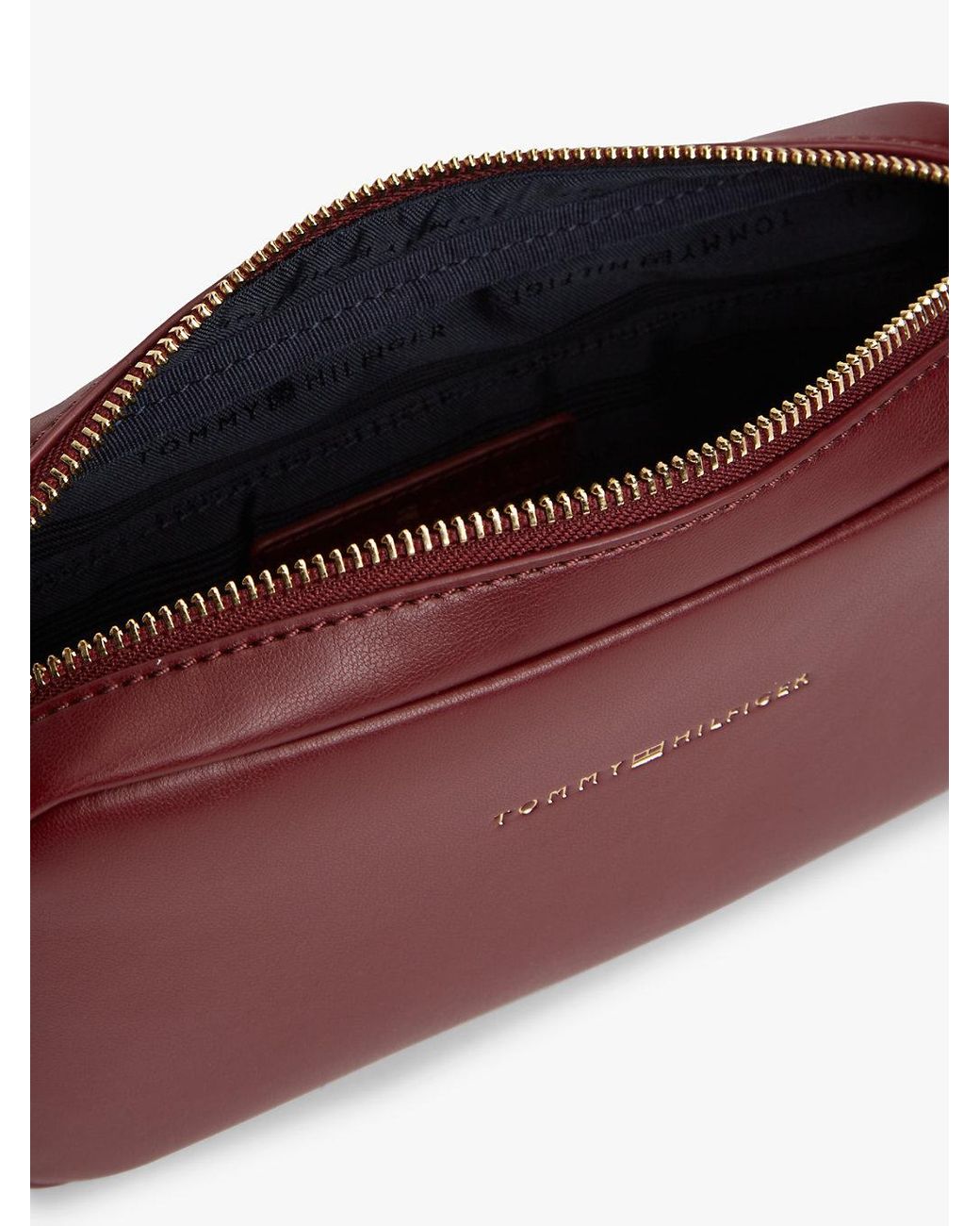 Tommy Hilfiger Red Essential Debossed Crossbody Camera Bag