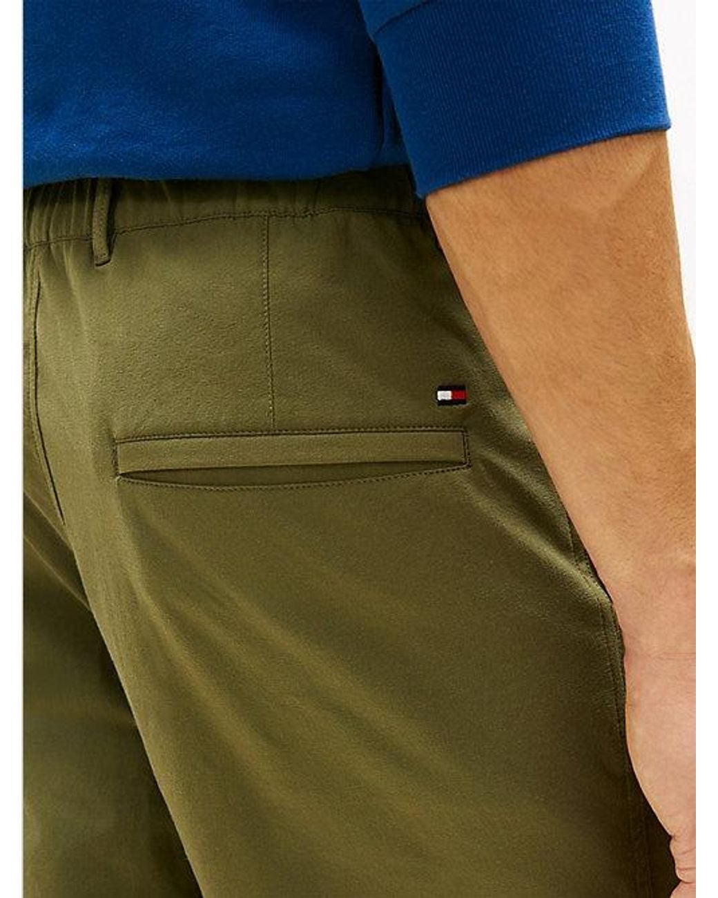 Tommy Hilfiger Blue Dover Flag Embroidery Regular Fit Chino Shorts for men