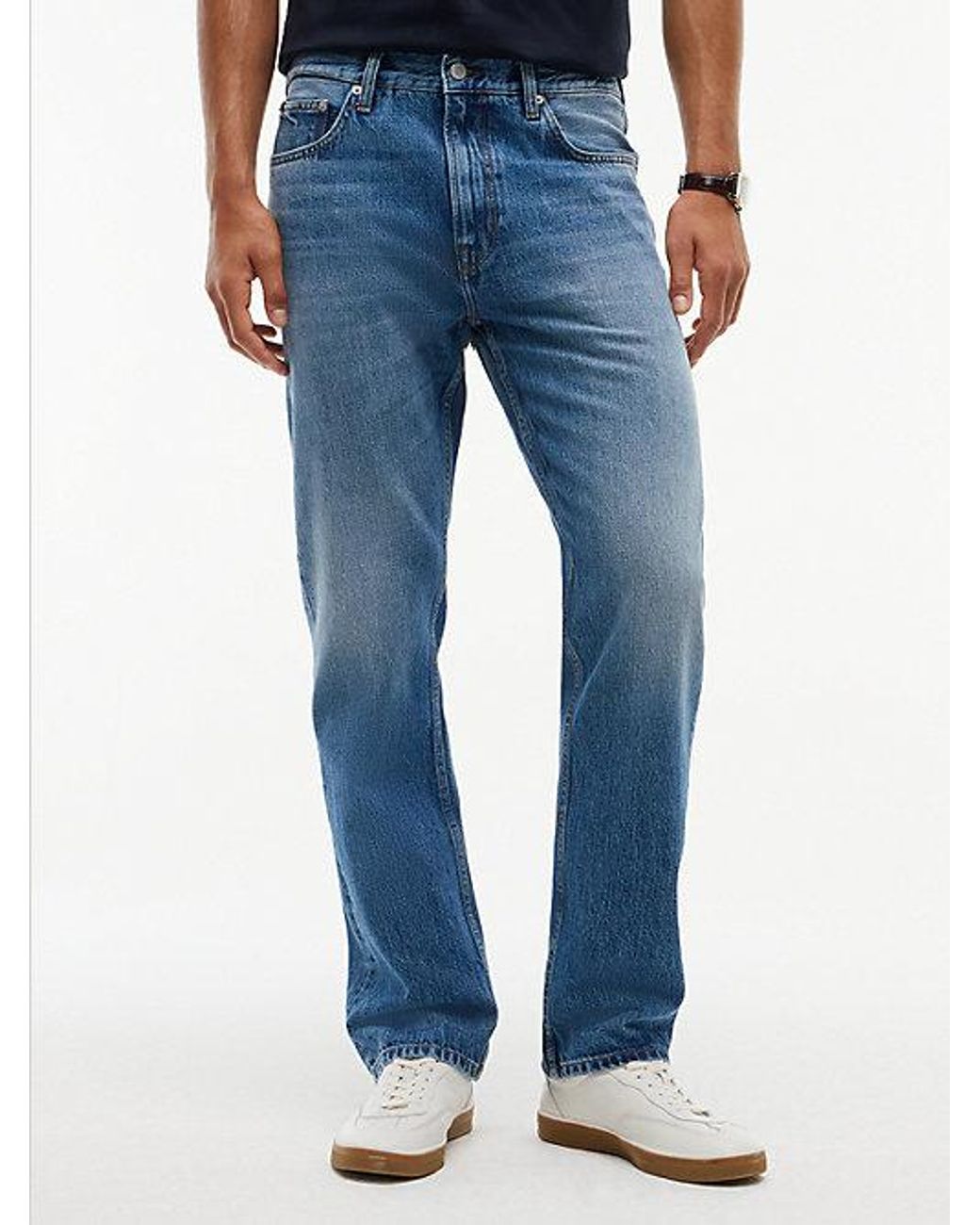 Tommy Hilfiger Blue Dover Regular Straight Faded Jeans for men