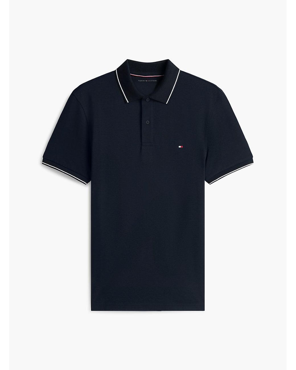 Tommy Hilfiger Blue Performance Regular Fit Quick Dry Polo Shirt for men