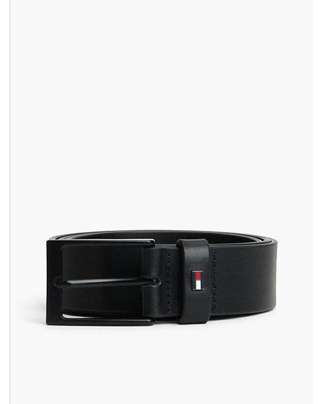 Tommy Hilfiger White Leather Credit Card Holder And Belt Gift Set for men
