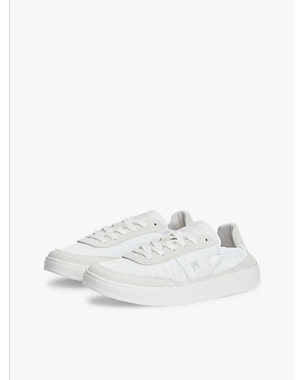 Tommy Hilfiger White Suede Scrunch Back Trainers