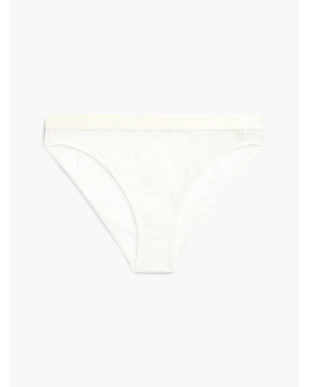 Tommy Hilfiger Natural Repeat Logo Floral Lace Briefs