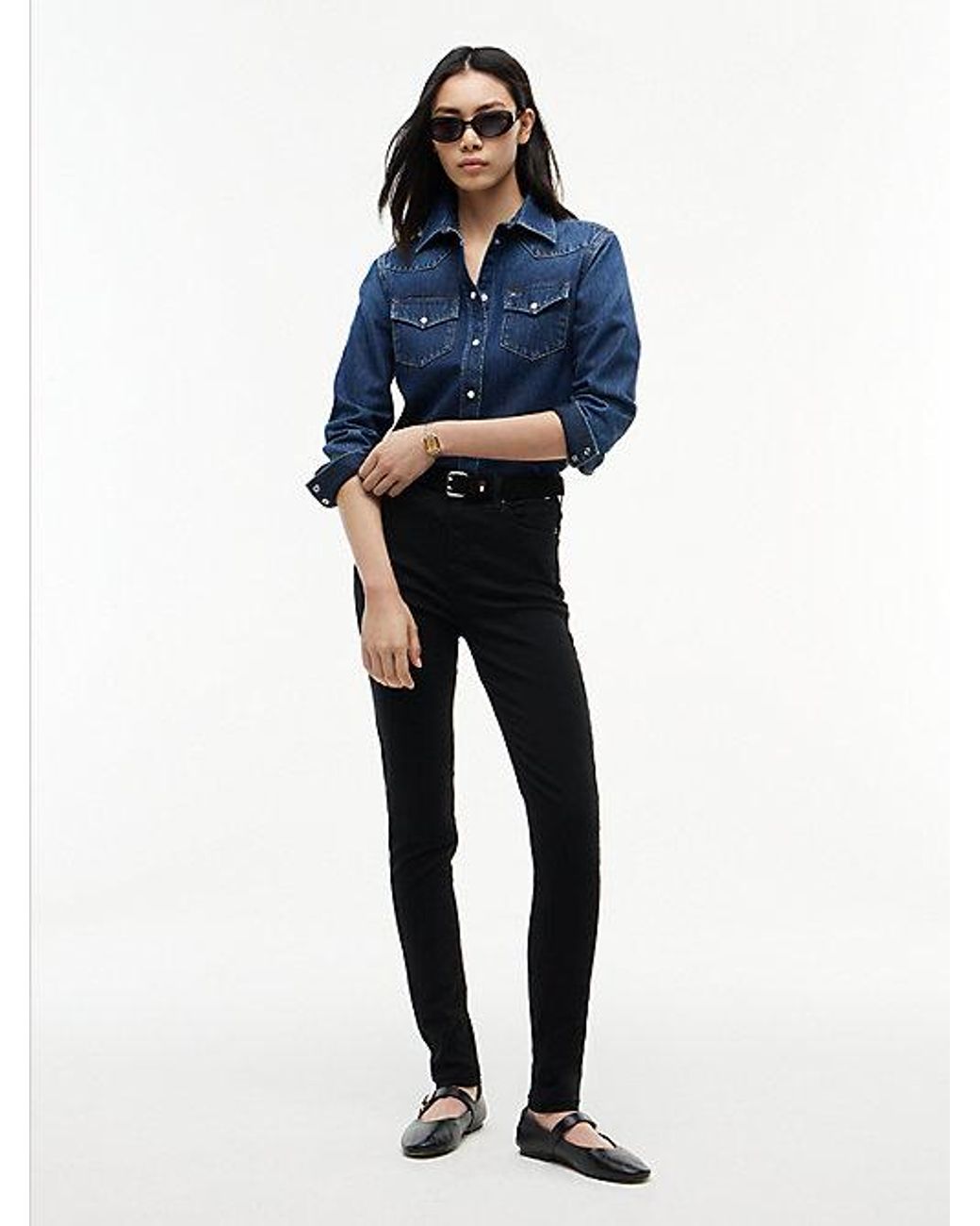 Tommy Hilfiger Black Nora Mid Rise Skinny Jeans