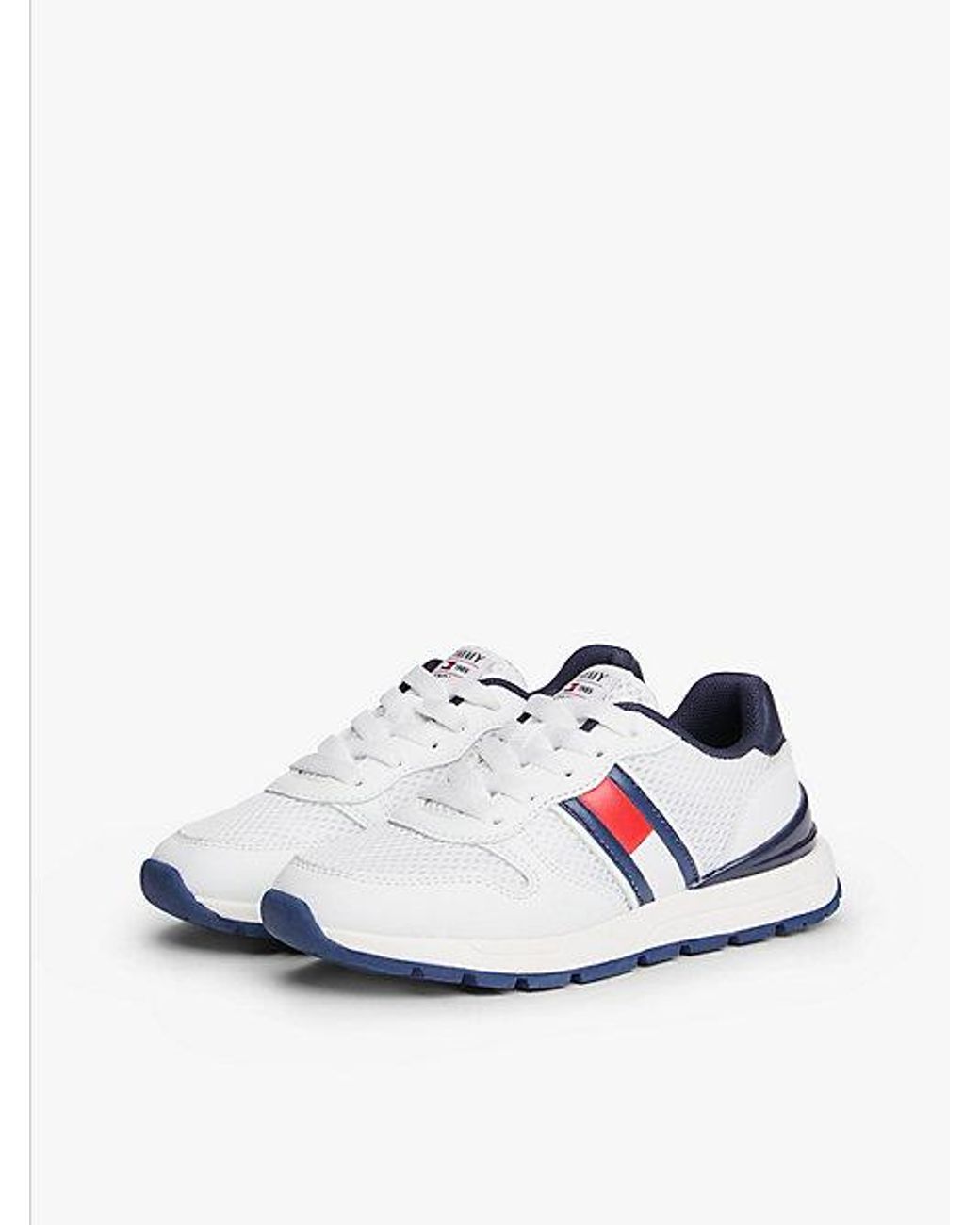 Tommy Hilfiger White Flag Mesh Trainers