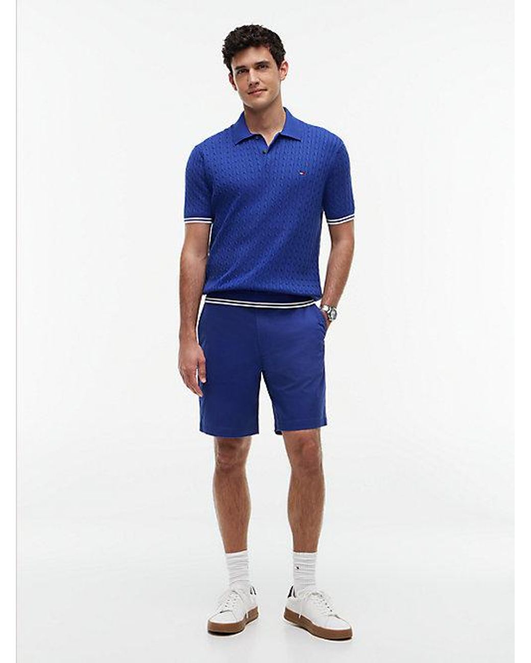 Tommy Hilfiger Blue Dover Twill Regular Fit Chino Shorts for men