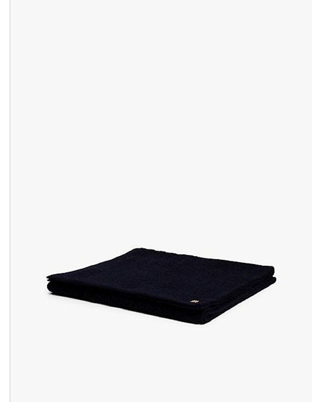 Tommy Hilfiger Black Chic Cable Knit Fluffy Scarf