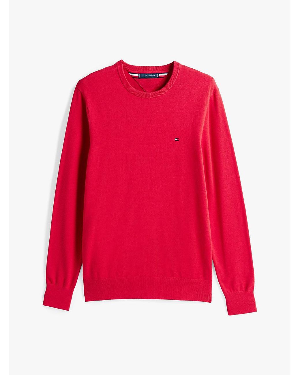 Tommy Hilfiger Red Flag Crew Neck Jumper for men