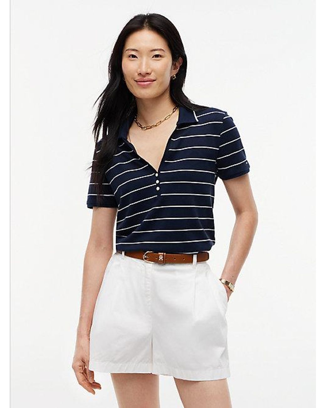 Tommy Hilfiger Blue Regular Fit Pique Henley Polo Shirt
