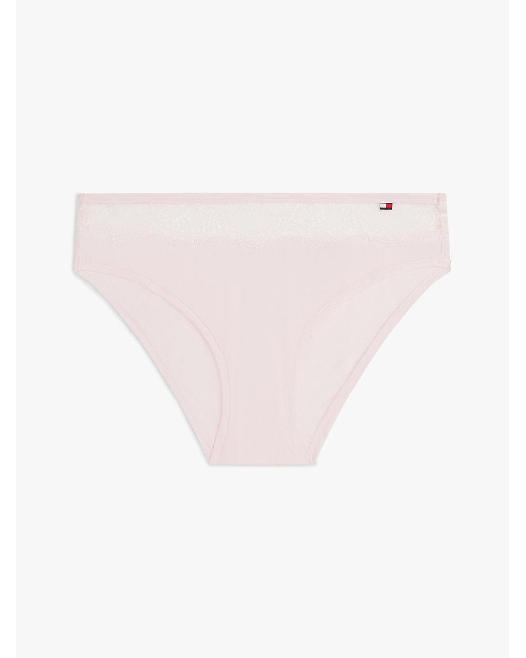 Tommy Hilfiger White Lace Trim Microfibre Briefs