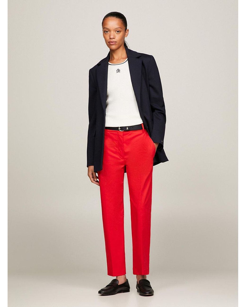 Tommy hilfiger red chinos sales