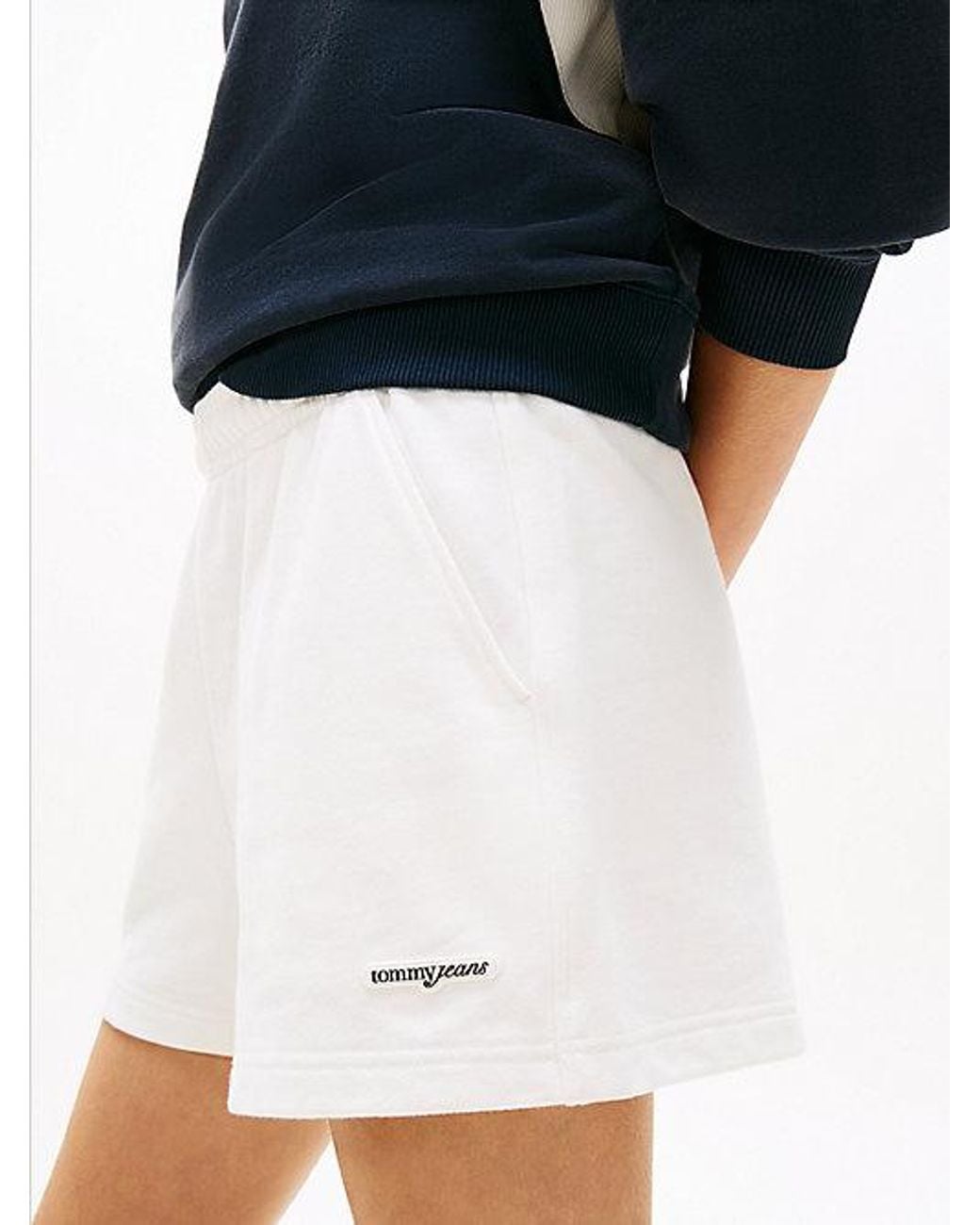 Tommy Hilfiger Blue Logo Sueded Terry Relaxed Sweat Shorts