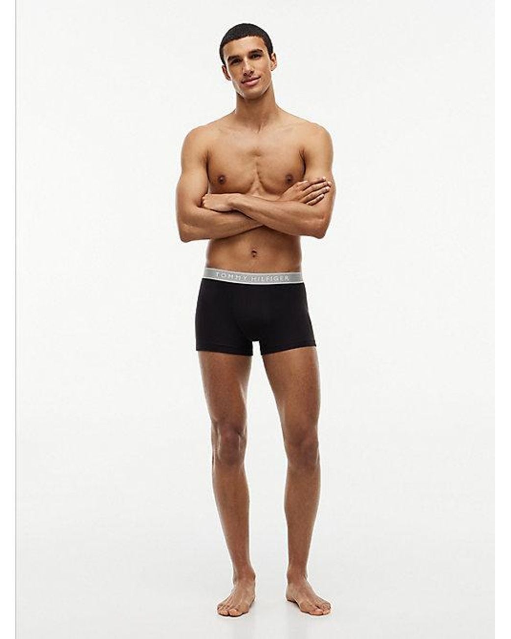 Tommy Hilfiger Black 5 Pack Essential Logo Waistband Trunks for men