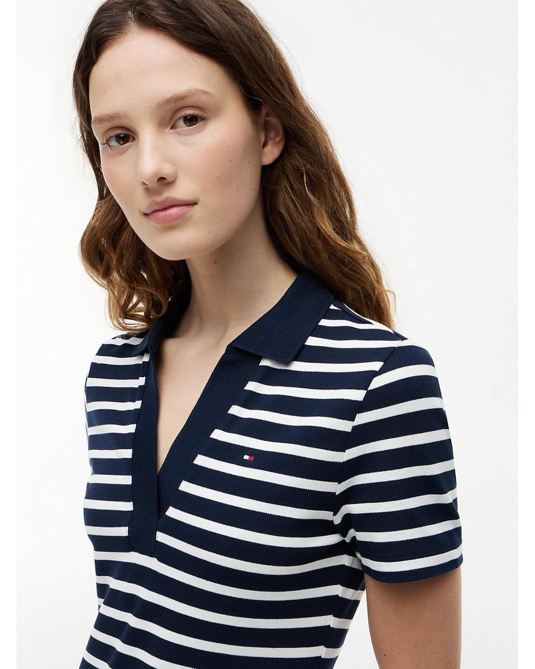 Tommy Hilfiger 1985 Slim Mini Short Sleeve Polo Dress in Blue | Lyst UK