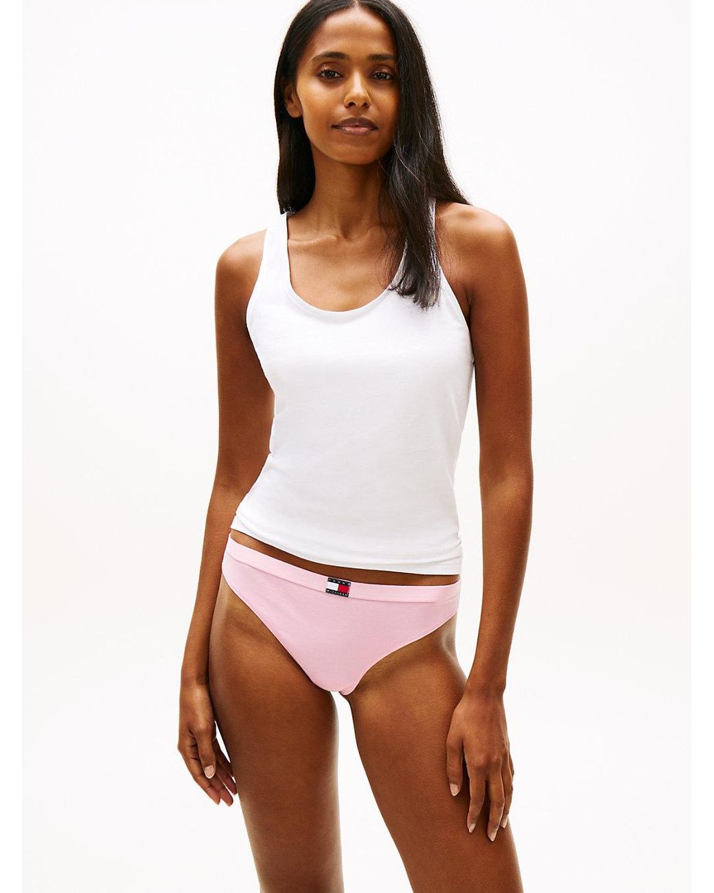 Tommy Hilfiger Pink 3-Pack Heritage Logo Thongs