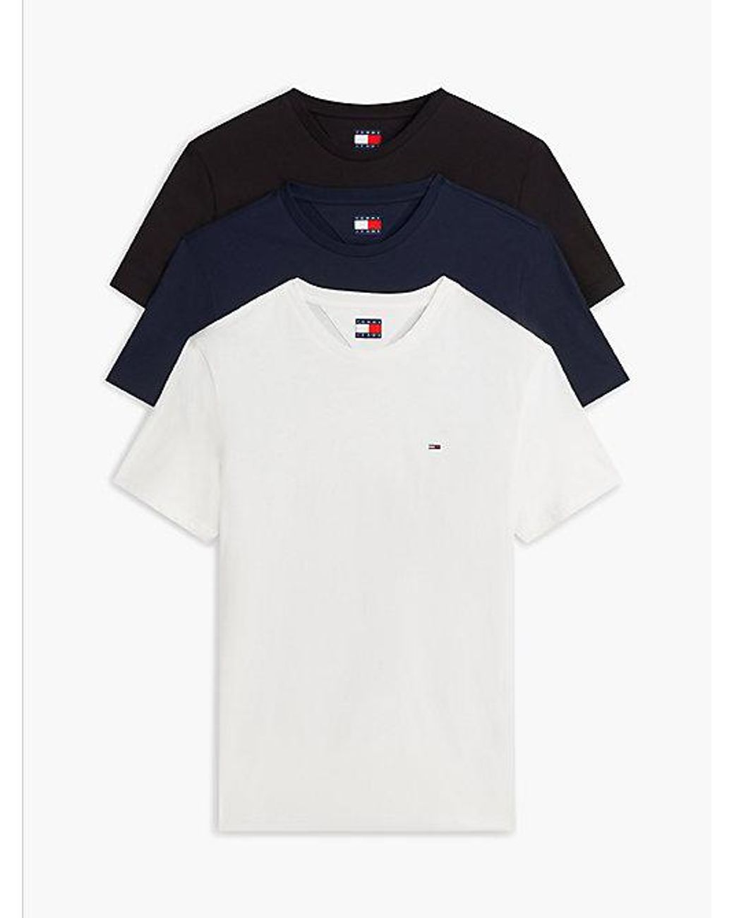 Tommy Hilfiger Blue 3-Pack Tommy Flag Extra Slim T-Shirts for men