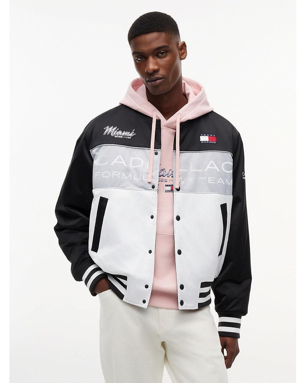 Tommy Hilfiger Multicolor Th X Cadillac Formula 1 Team Miami Varsity Jacket
