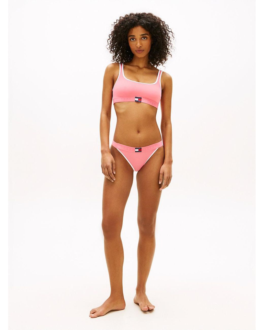Tommy Hilfiger Orange Heritage Logo Cheeky Bikini Bottoms