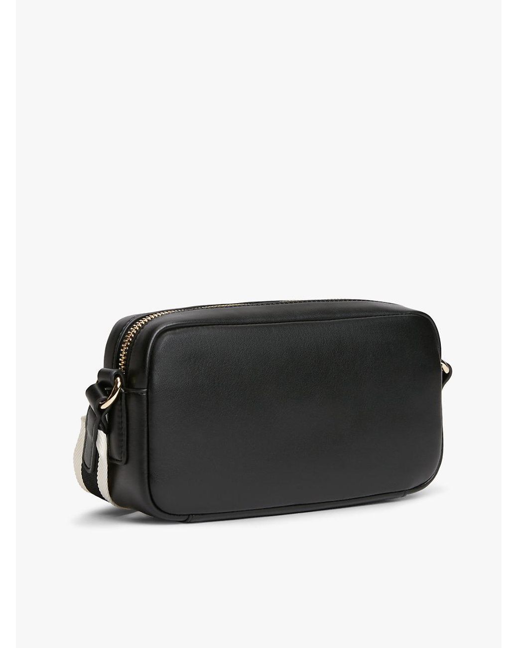 Tommy Hilfiger Black Essential Debossed Crossbody Camera Bag