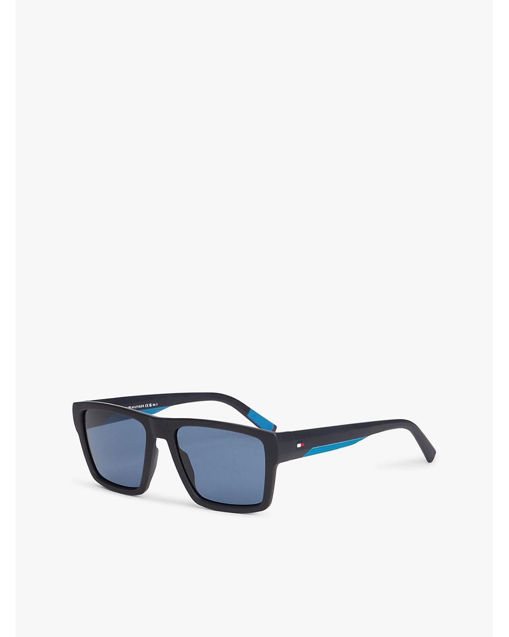 Tommy Hilfiger Blue Flag Square Sunglasses for men
