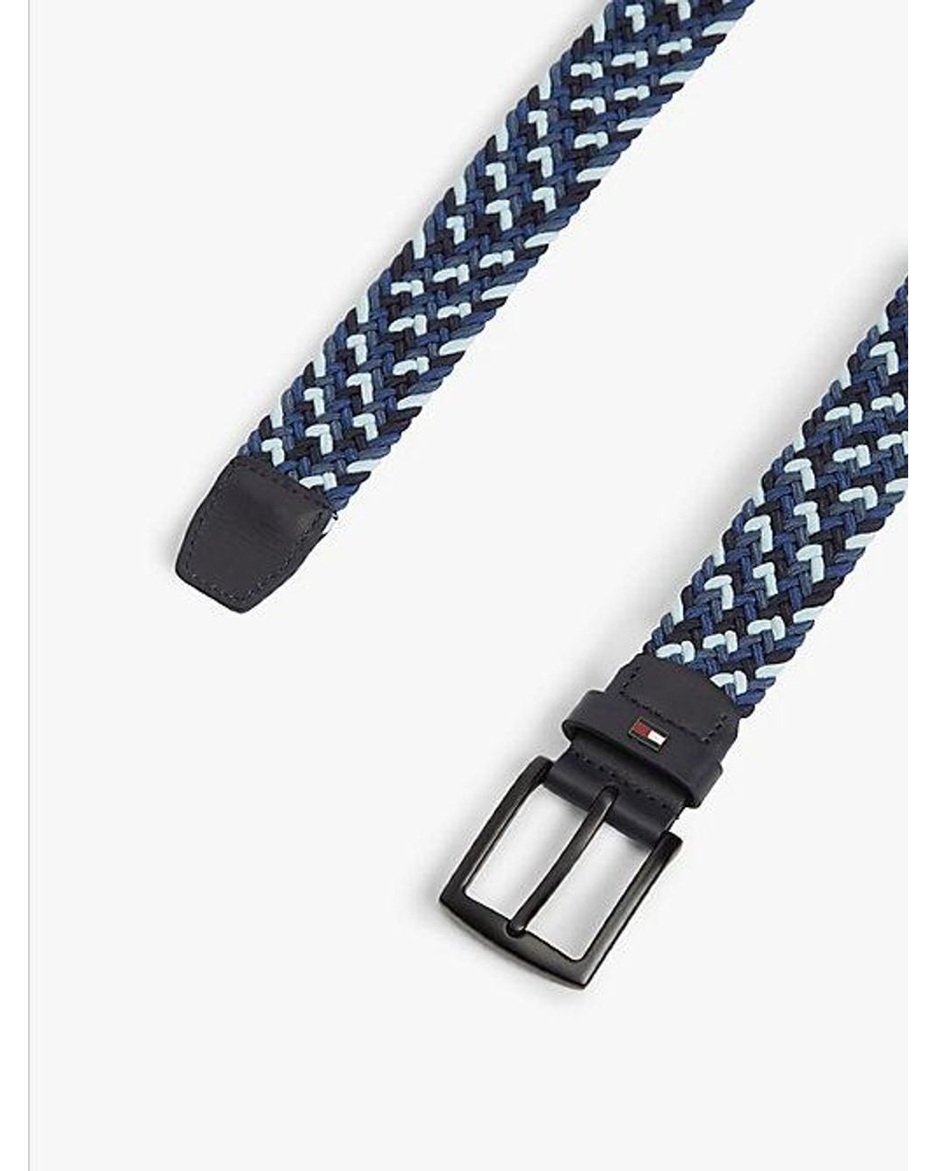 Tommy Hilfiger Denton Gevlochten Elastische Riem in het Blue voor heren