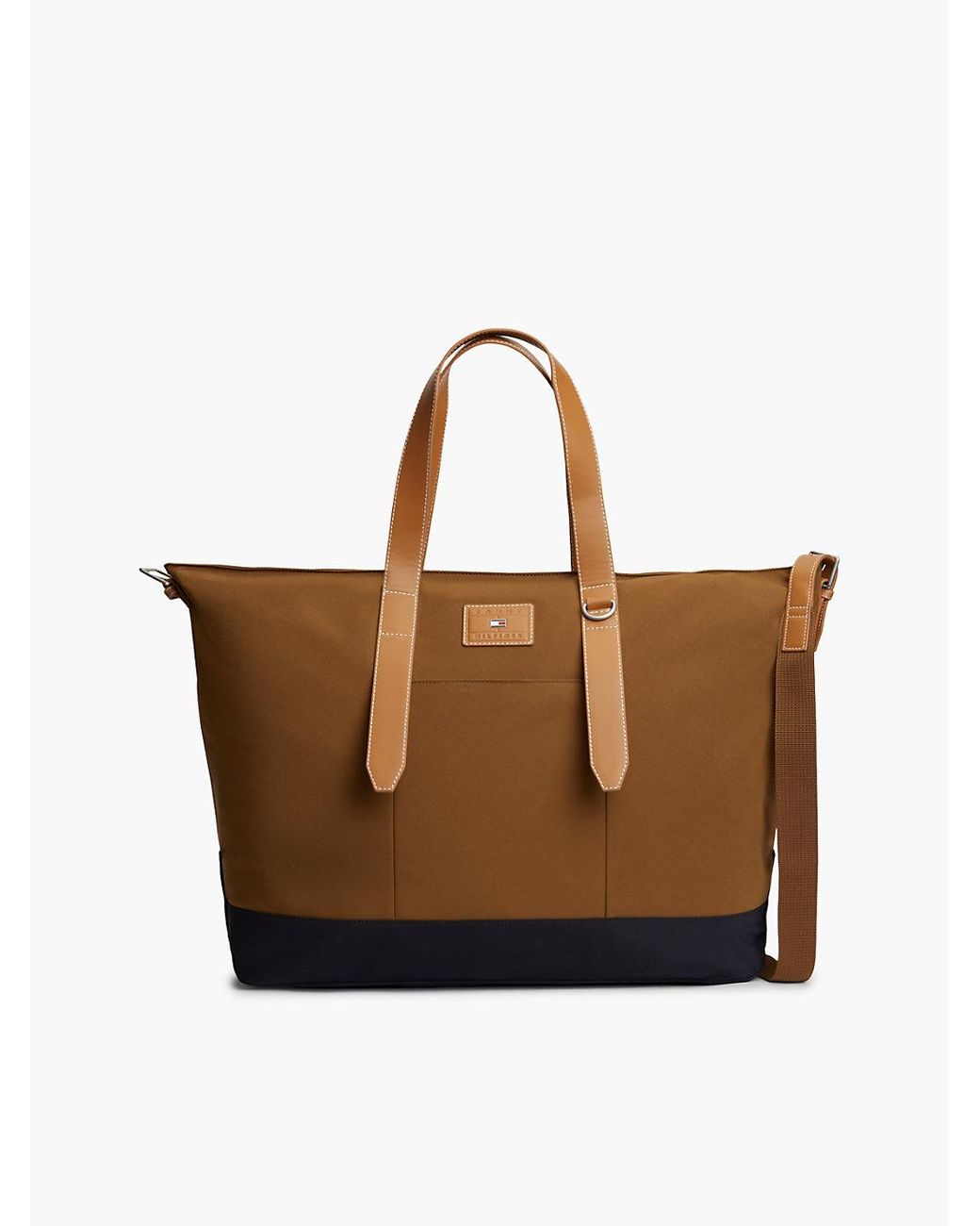 Tommy Hilfiger Brown Casual Contrast Base Crossbody Duffel Bag for men