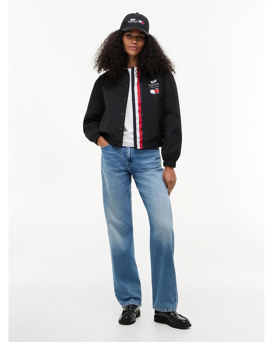 Tommy Hilfiger Blue Th X Cadillac Formula 1 Team Logo Coach Jacket