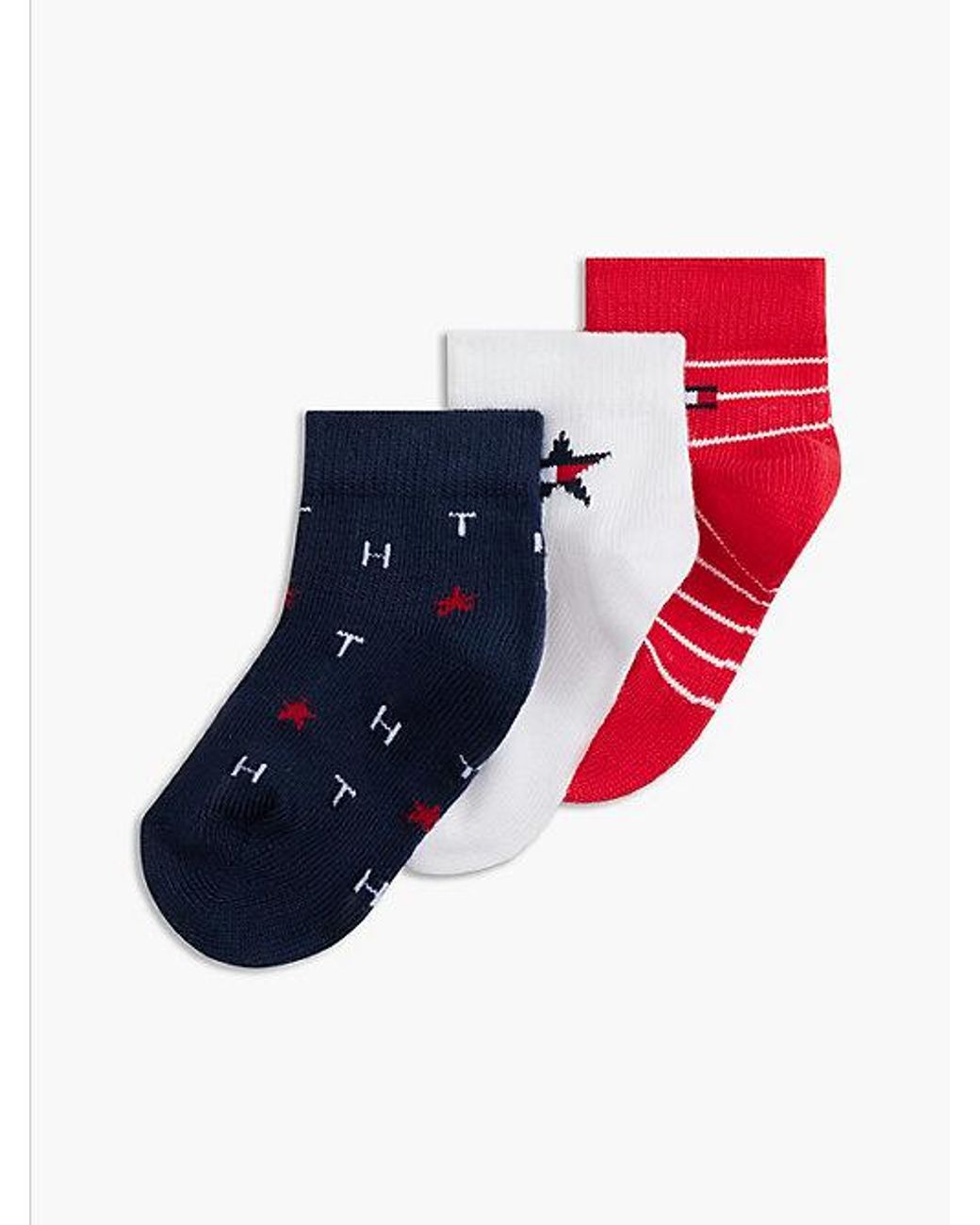 Tommy Hilfiger White 3 Pack Star Socks Gift Box