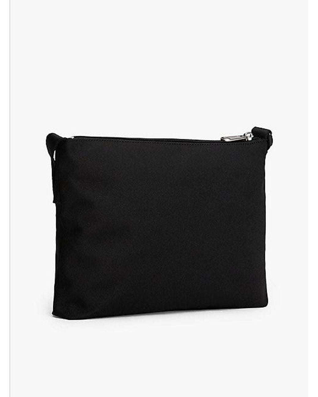 Tommy Hilfiger Black Essential Repeat Logo Crossbody Sacoche Bag for men