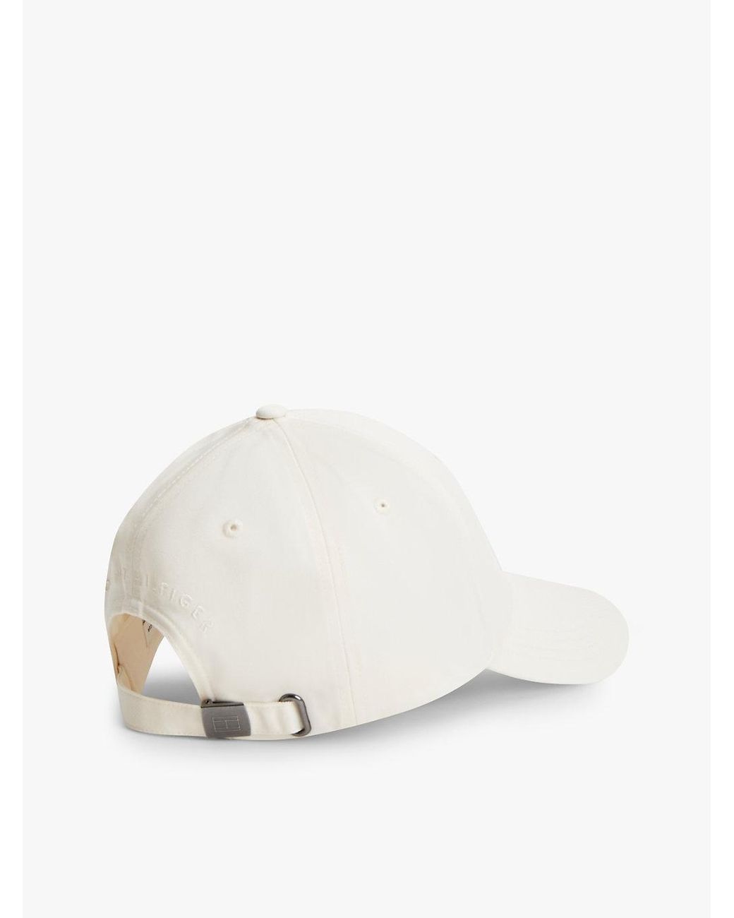 Tommy Hilfiger White Hilfiger Flag Embroidery Baseball Cap for men