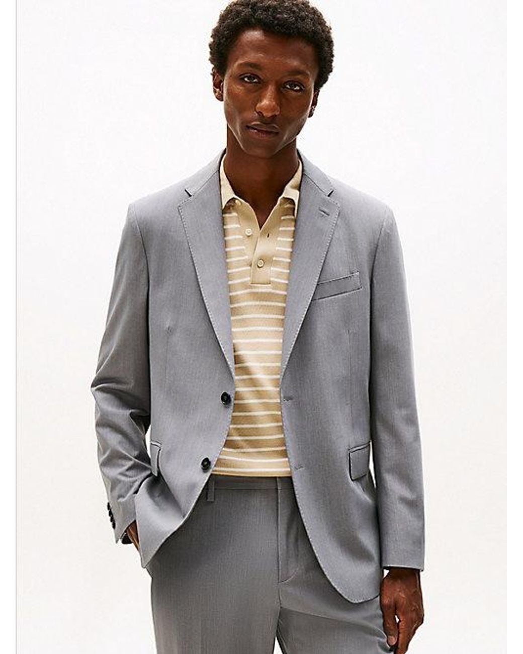Tommy Hilfiger White Twill Suit With Wool for men