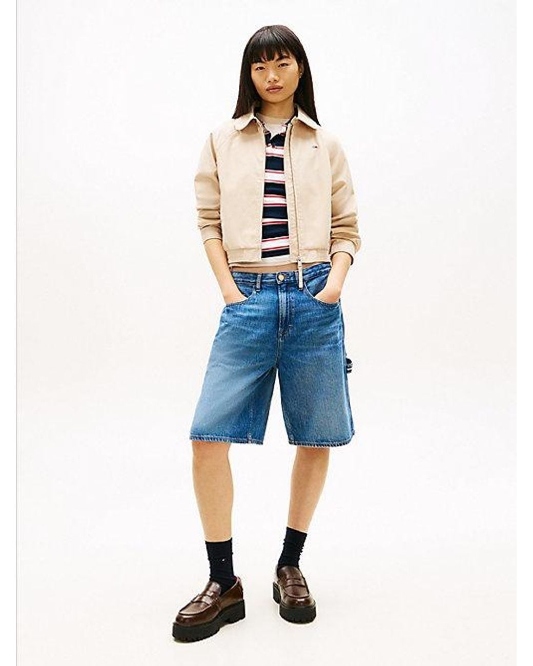 Tommy Hilfiger White Tommy Badge Water Repellent Twill Jacket