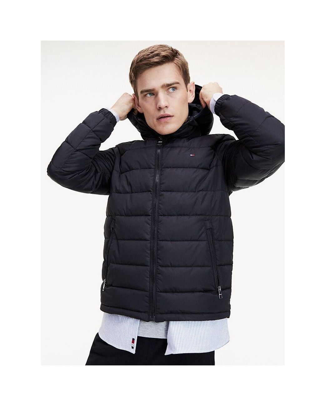 Shop Tommy Hilfiger Tech Quilted Hooded Jacket | UP TO 57% OFF