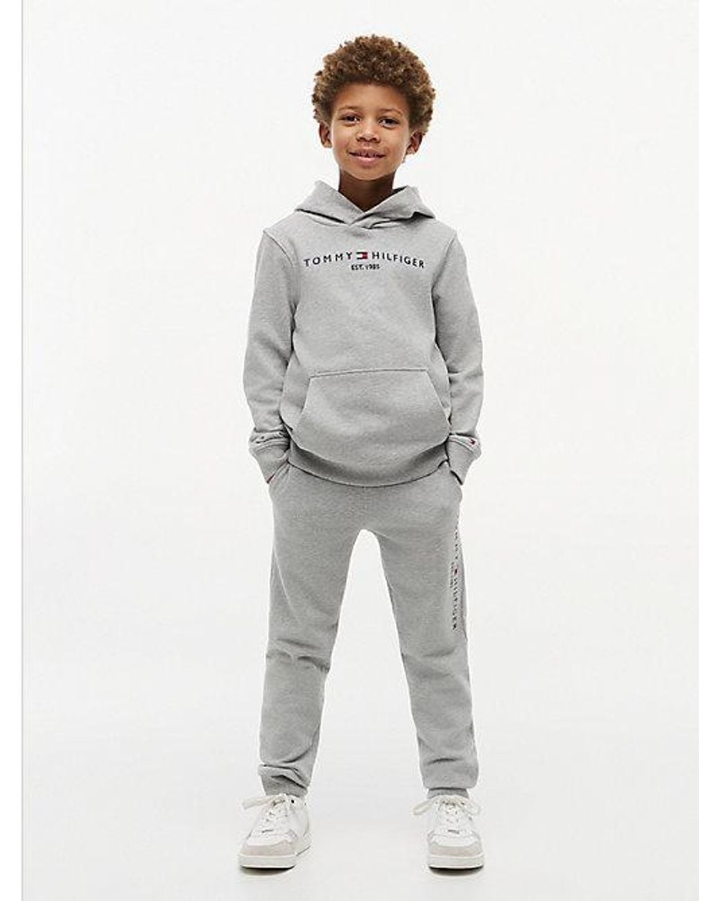 Tommy Hilfiger Gray Essential Pure Cotton Logo Joggers