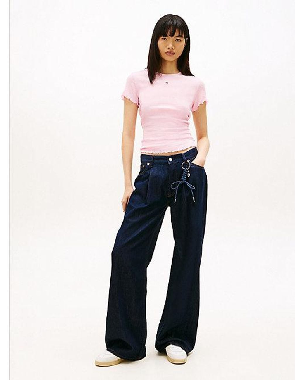 Tommy Hilfiger White Smock Slim Seersucker T-Shirt