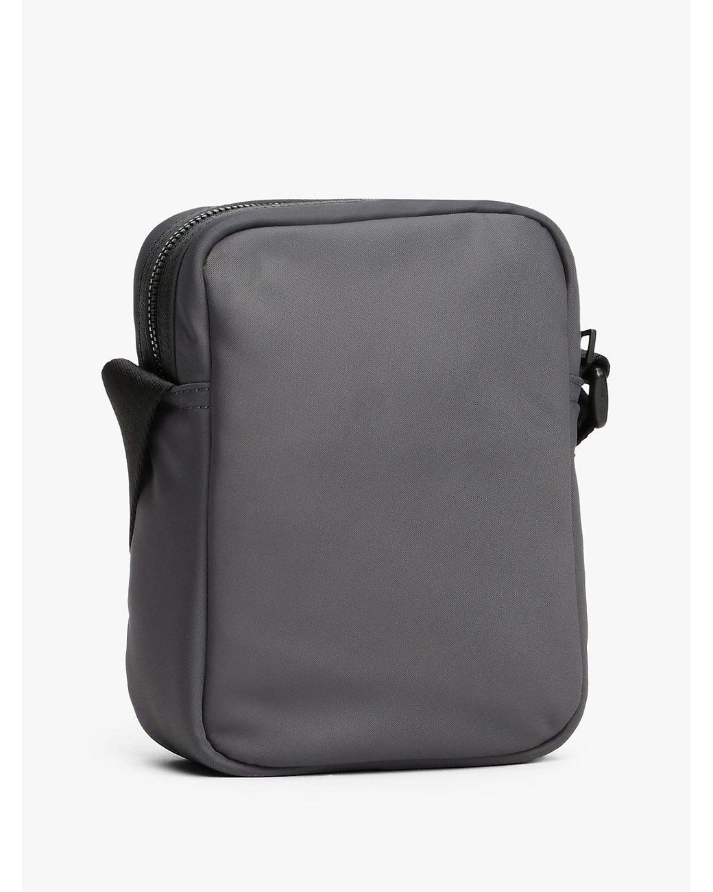 Tommy Hilfiger Gray Textile Logo Patch Crossbody Reporter Bag for men