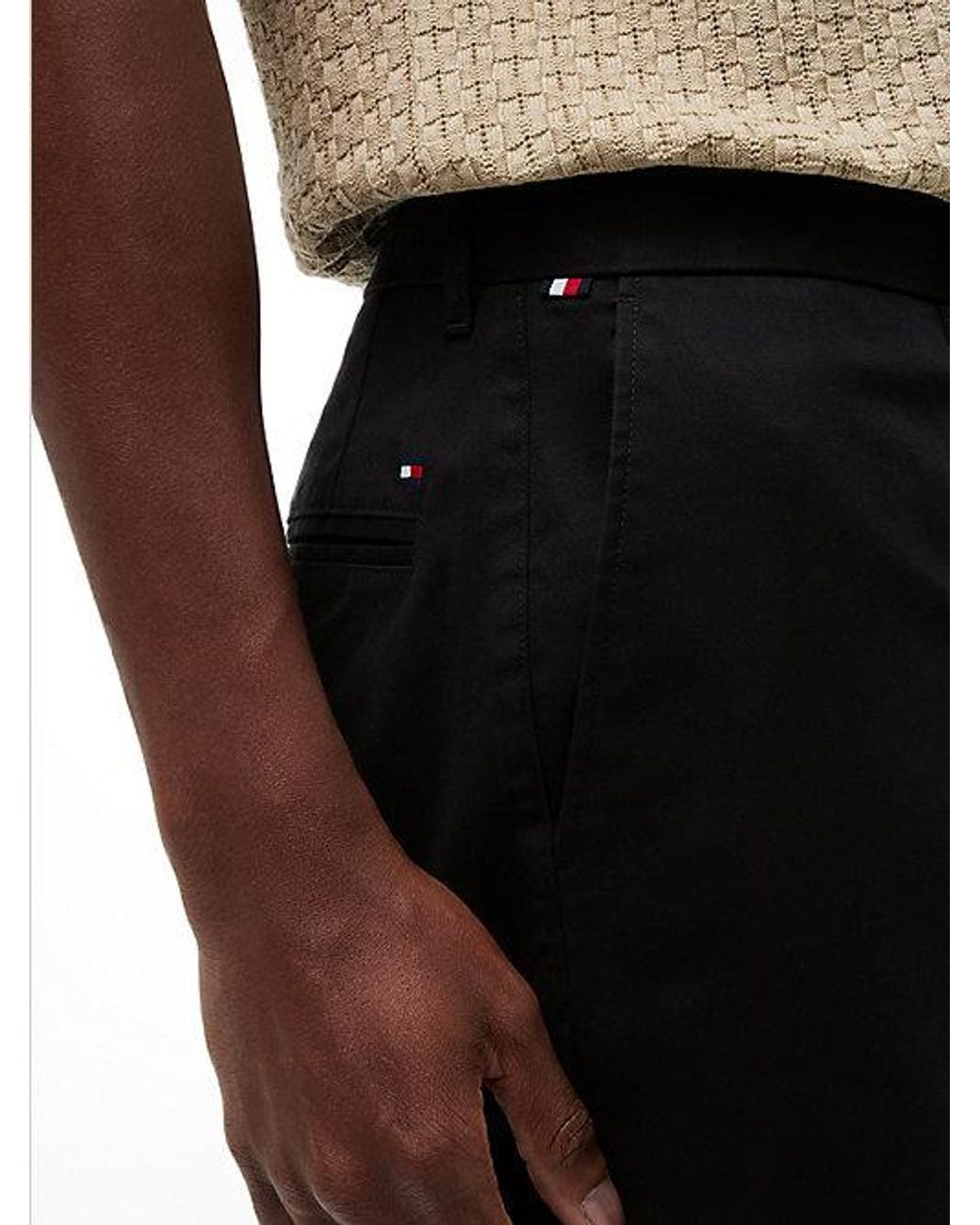 Tommy Hilfiger Black 1985 Dover Regular Straight Leg Chinos for men