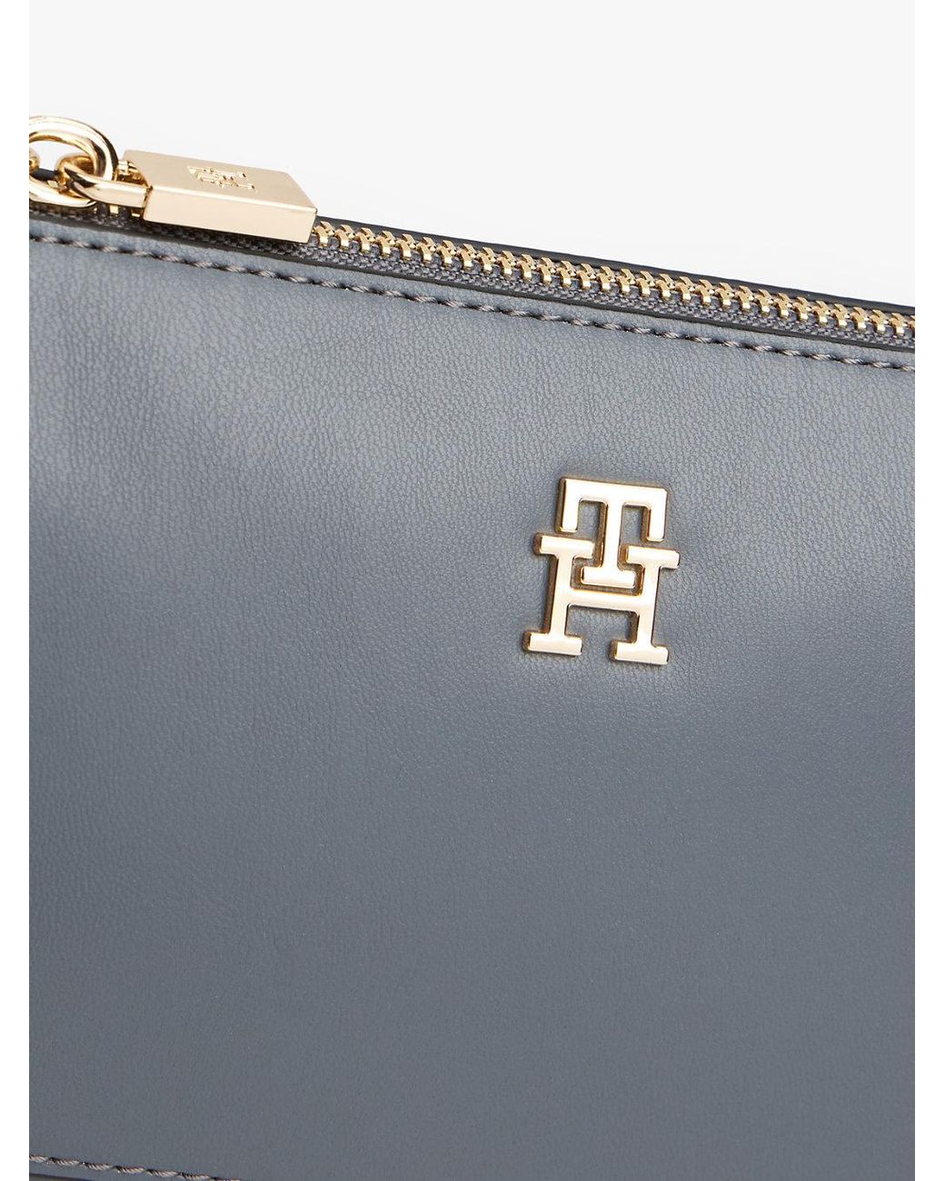 Tommy Hilfiger Gray Th Monogram Chain Strap Crossbody Bag