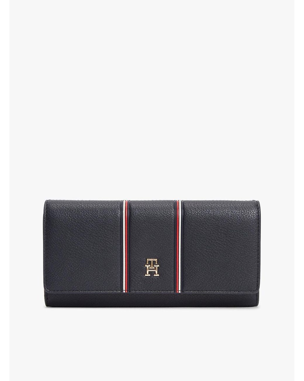 Tommy Hilfiger Gray Hilfiger Icon Signature Flap Wallet