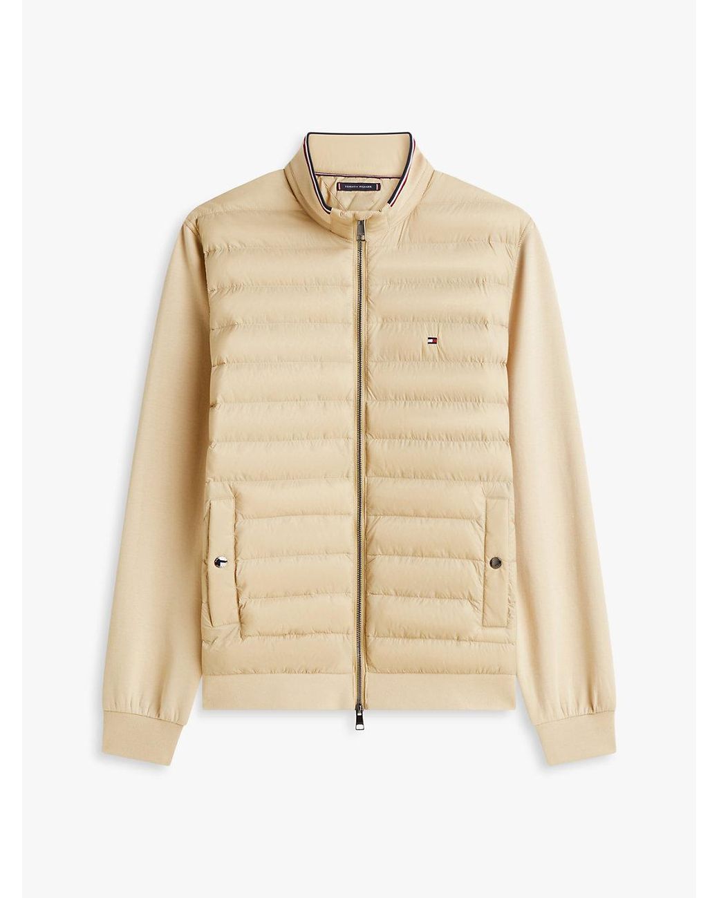 Tommy Hilfiger Natural Intechno Knit Zip-Thru Sweatshirt for men